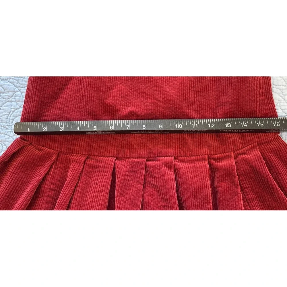 Laura Ashley Red Corduroy Jumper Dress Girls 9-10 Yrs Cotton USA Made Vintage